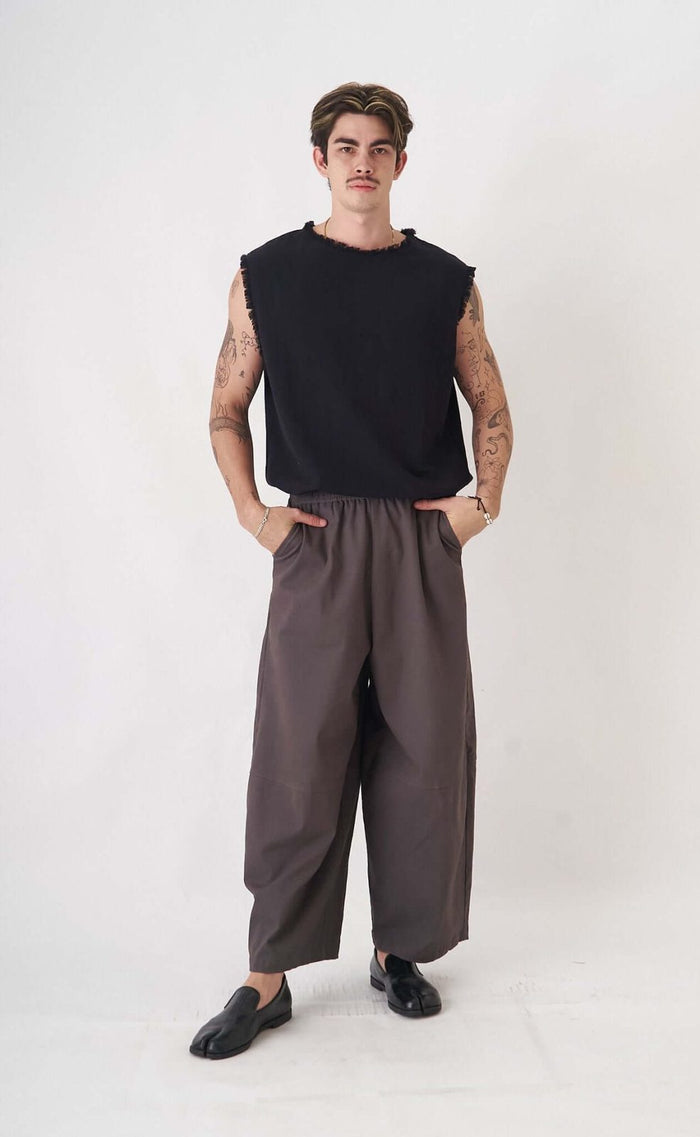 Rooted Cotton Void — Black, natural-dyed, handmade in Bali