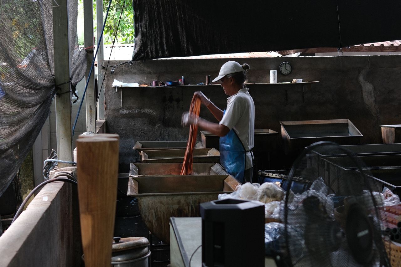 Natural dye workshop, Bali