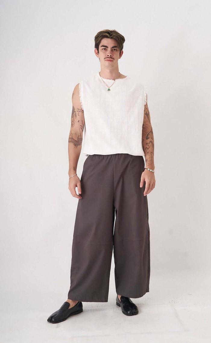 Cotton Rooted Void — Cloud, natural-dyed, handmade in Bali